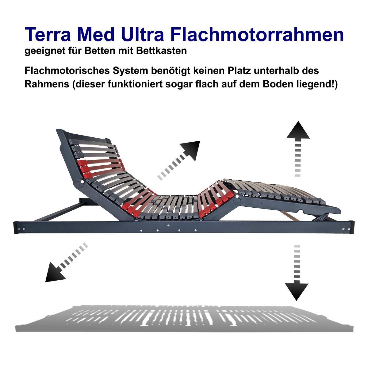 Terra Med Ultra Flachmotorrahmen: Anpassbarer Schlafkomfort mit Motor